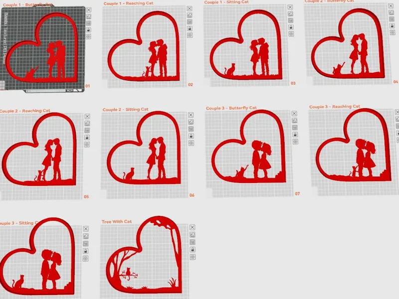 Add A Cat - Valentines Day Shadowbox