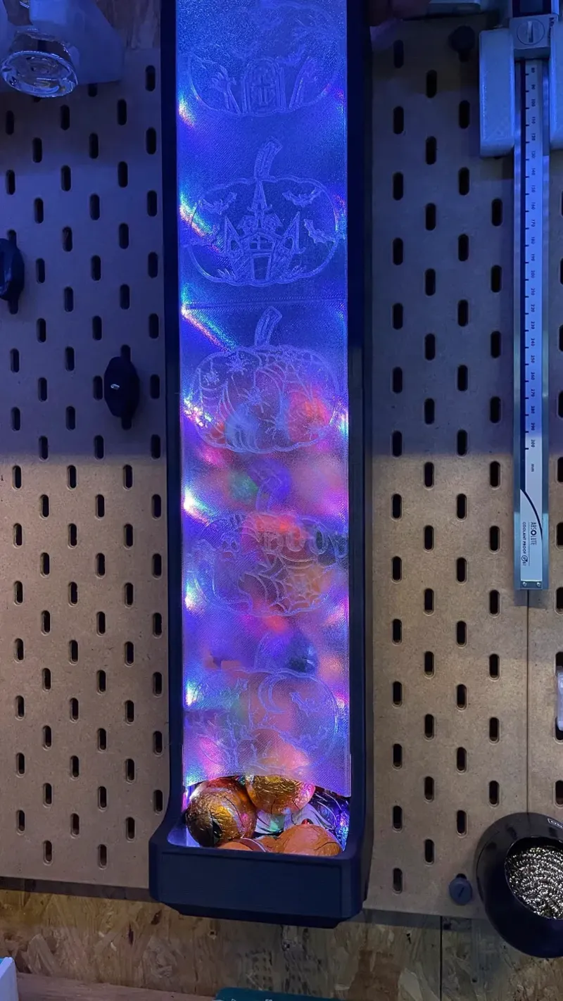 IKEA SKADIS LED strip candy station for Halloween