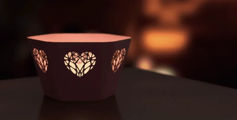 Valentine Candle Holder