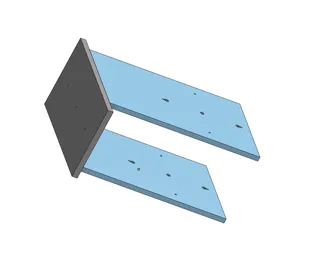 Template for 35mm door handles