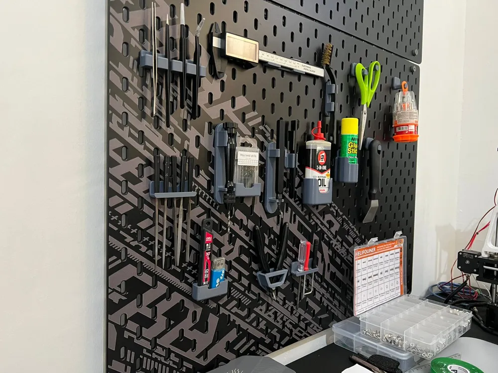3D printer Tool Organizer Ikea Pegboard Clamps by r.borbon06 MakerWorld