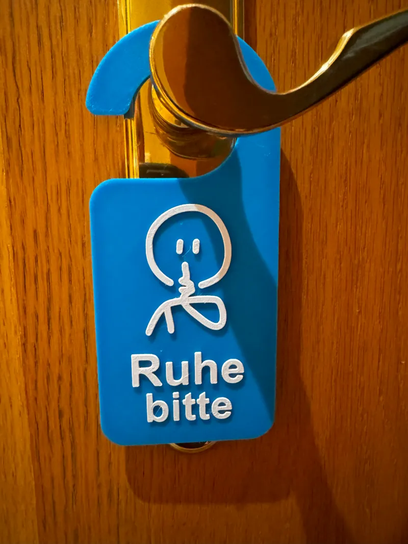 Türschild "Ruhe bitte"