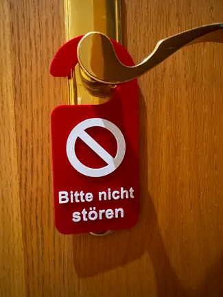 Türschild "Bitte nicht stören"