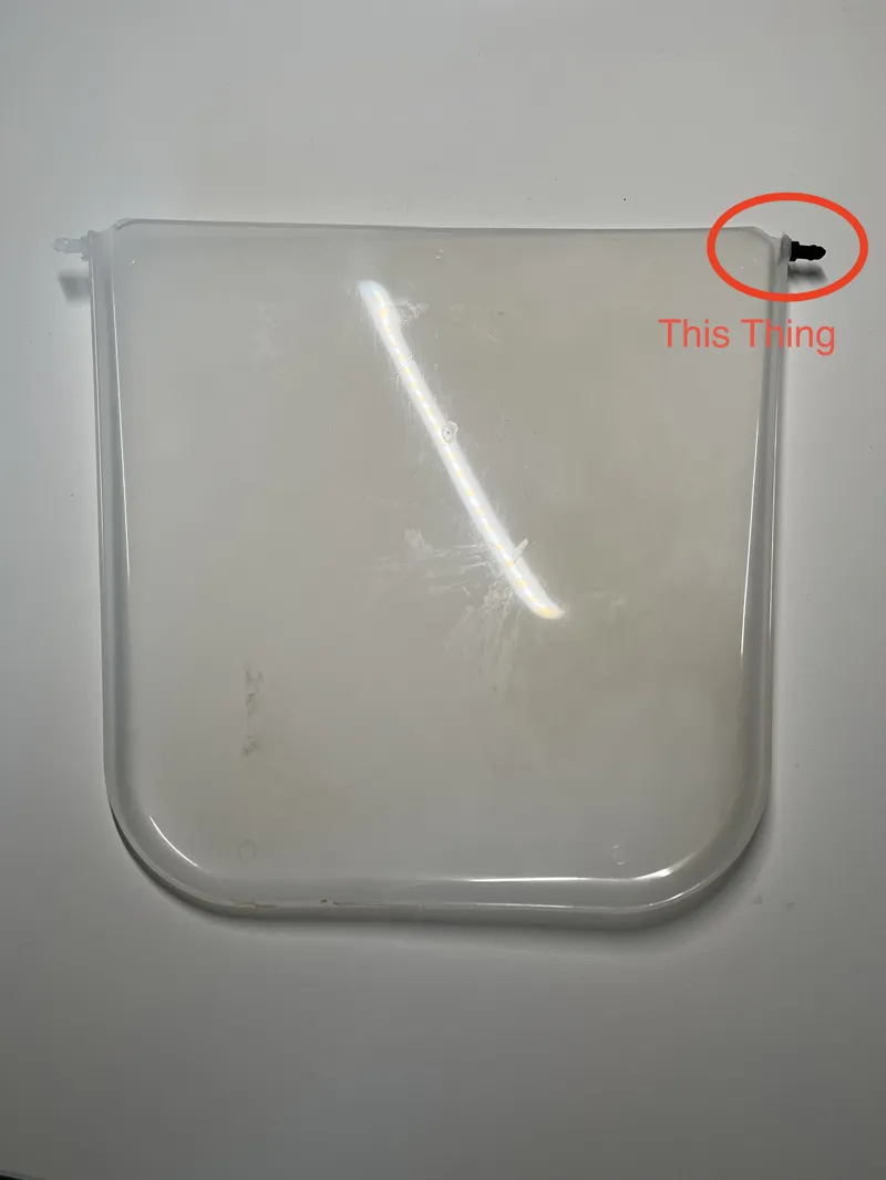 litter box flap handle thing?