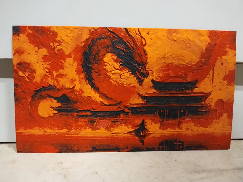 Faceoff with oriental fire dragon