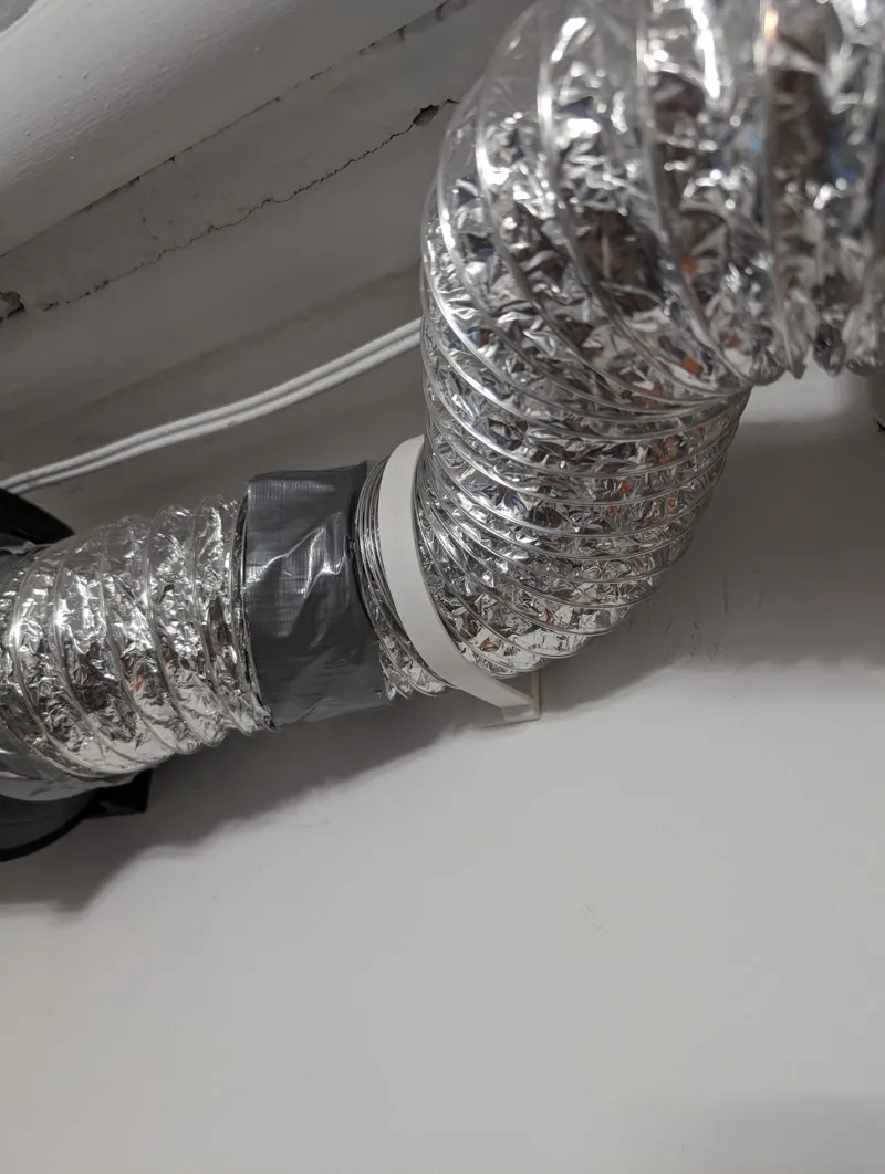 Flexible Foil Duct Snap in Wall Mount Holder 4 inch
