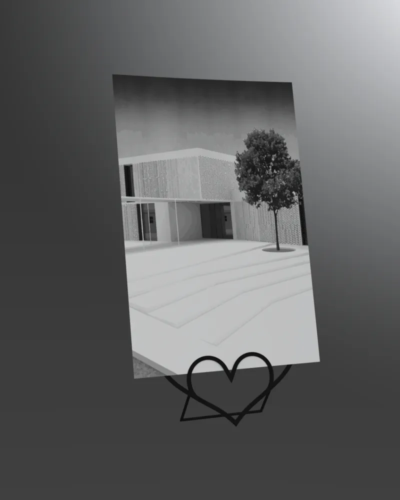 Heart photo stand