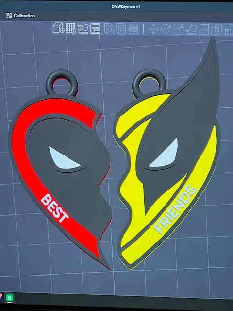 Deadpool/wolverine "best friends" keychain set. 