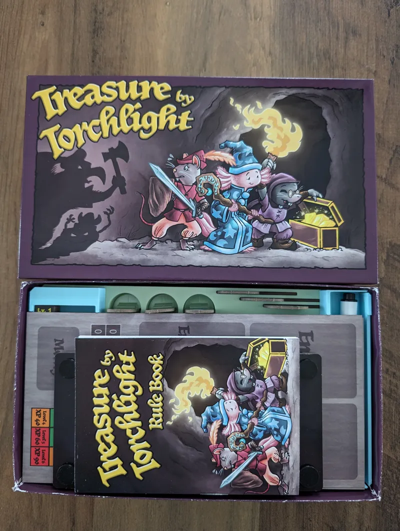 Treasure by Torchlight Boardgame Insert
