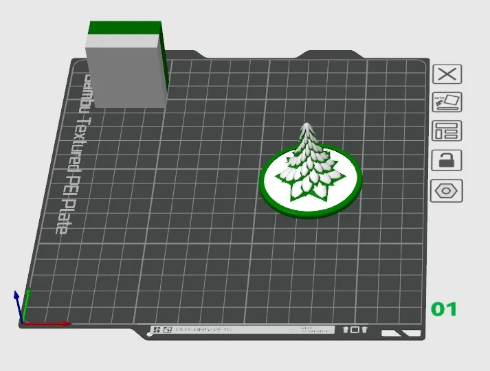 Snowy Tree Top for Gift Card Box