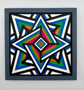 3D Shadow Box Geometric Shape Art