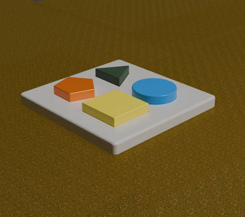 Shape fitting game for children