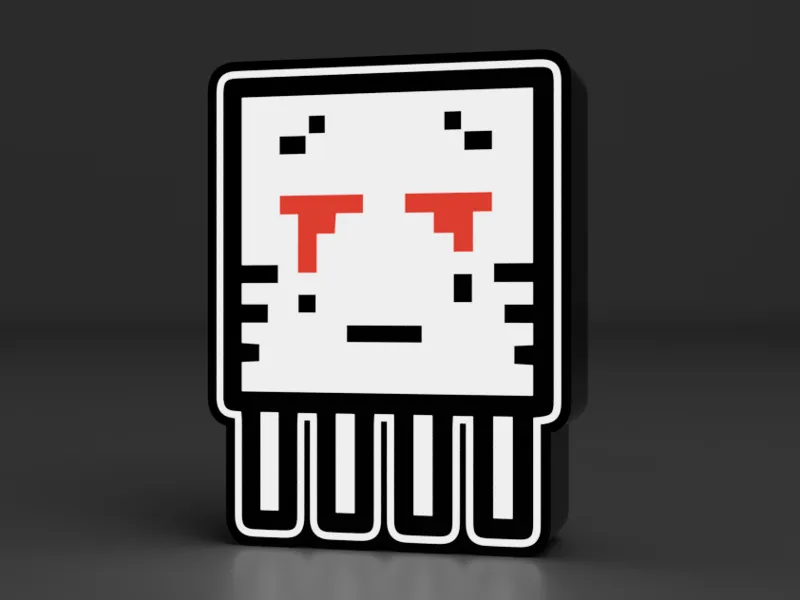 Minecraft Ghast Icon LED LightBox