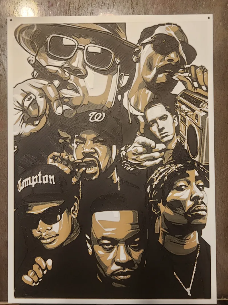 Hip Hop Legends - Hueforge Fan Art