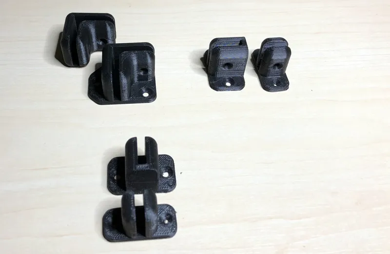 Brackets for under seat storage in Caravan