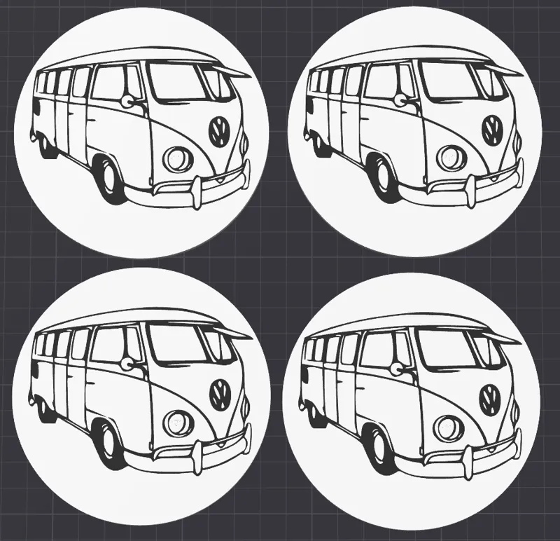 VW T1 Coaster Untersetzer
