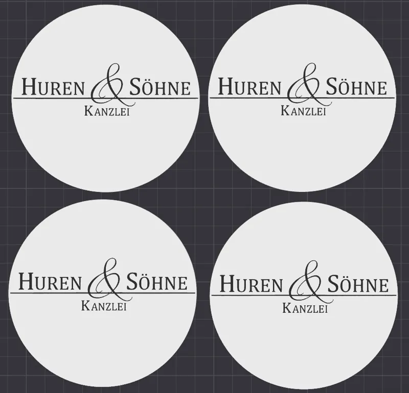 Huren und Söhne Kanzlei Untersetzer son of a bitch Coaster
