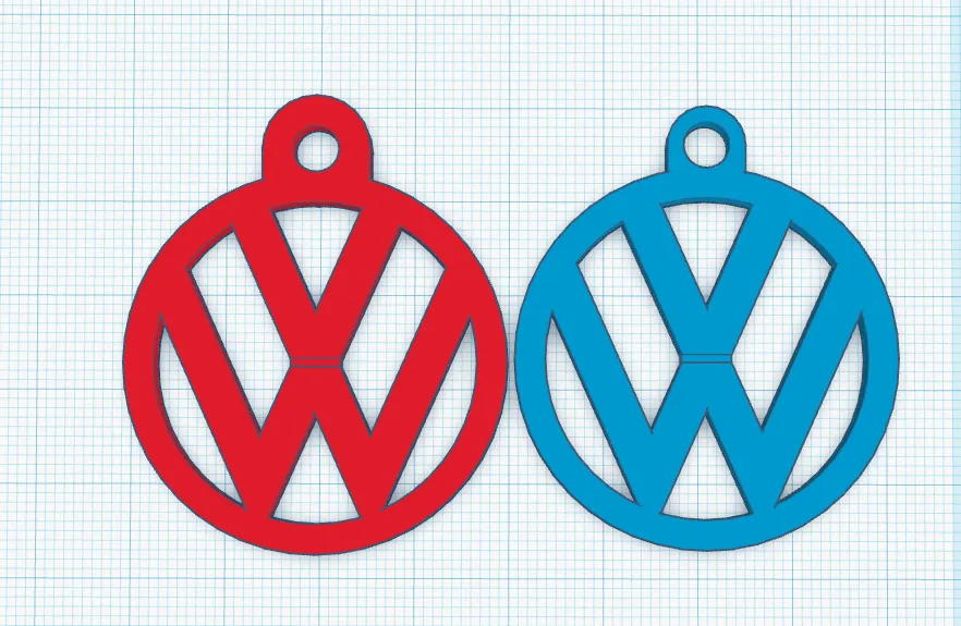 Vw Keychain By Manifold3d Makerworld