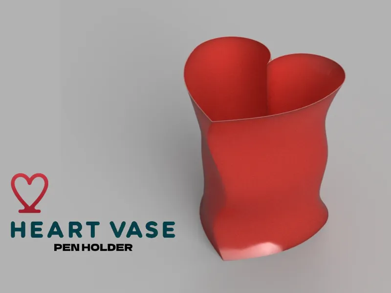 Heart Pen Holder - St. Valentine's gift idea 