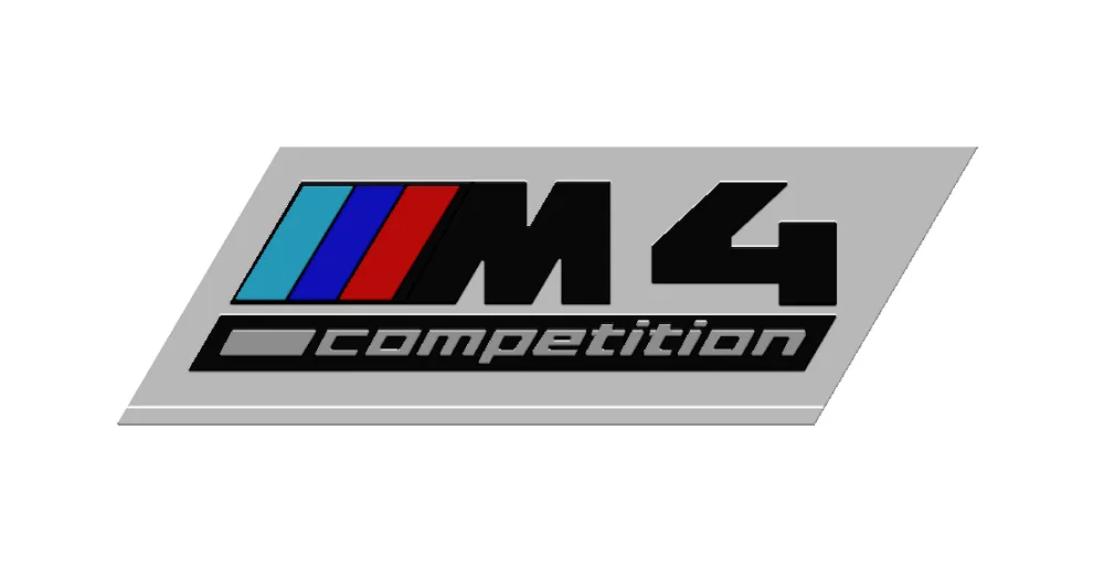 BMW M4 Competition logo display - Free 3D Print Model - MakerWorld