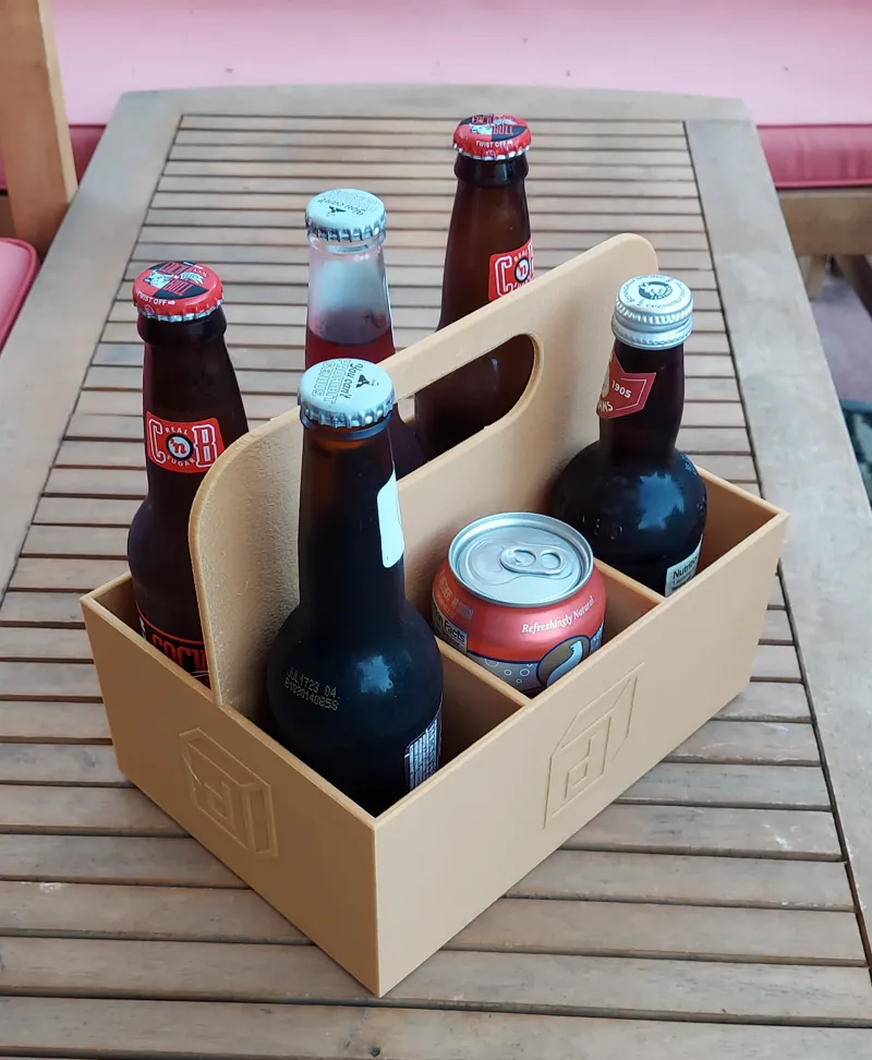 Six pack bottle or can holder carrier