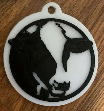 Cow keychain