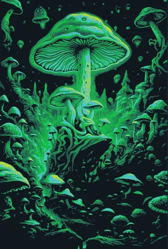 Mushroom poster hueforge