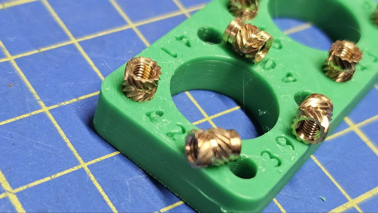 Test and calibration for brass threaded inserts by Myzhar MakerWorld ...