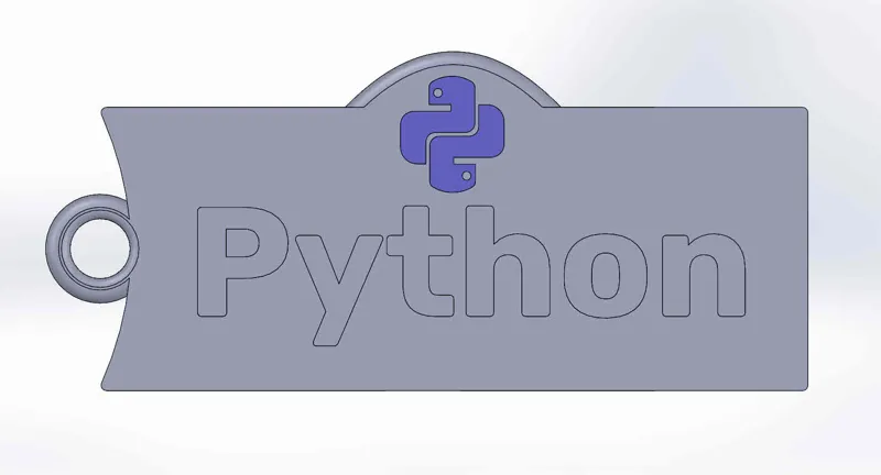 Python Logo Keychain