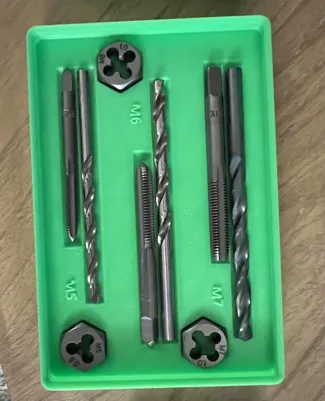 Gridfinity M5, M6, and M7 Tap and Die Holder