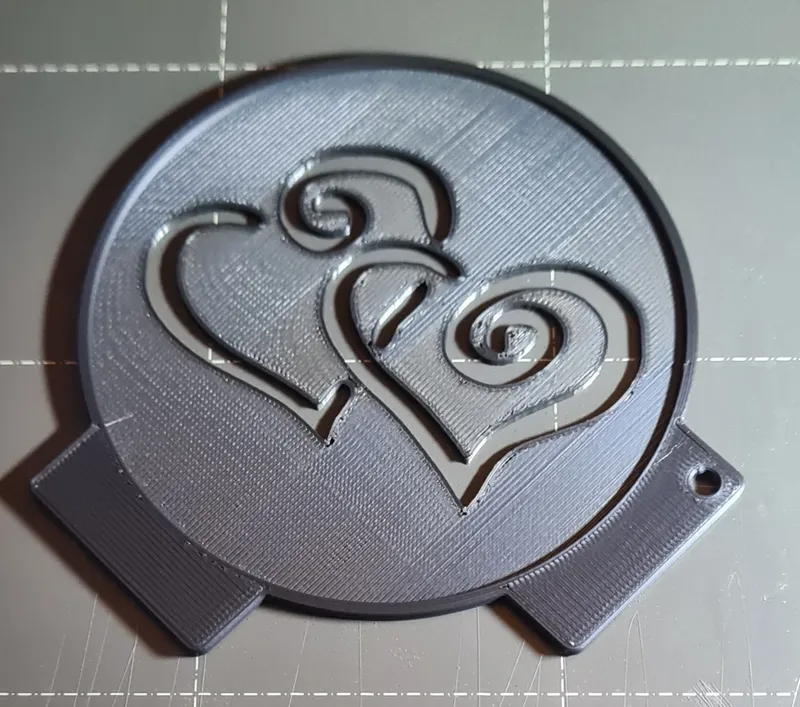 Hearts coffee stencil