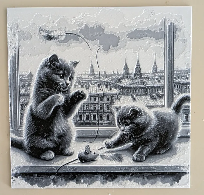 Russian Blue Cats Playing in Window