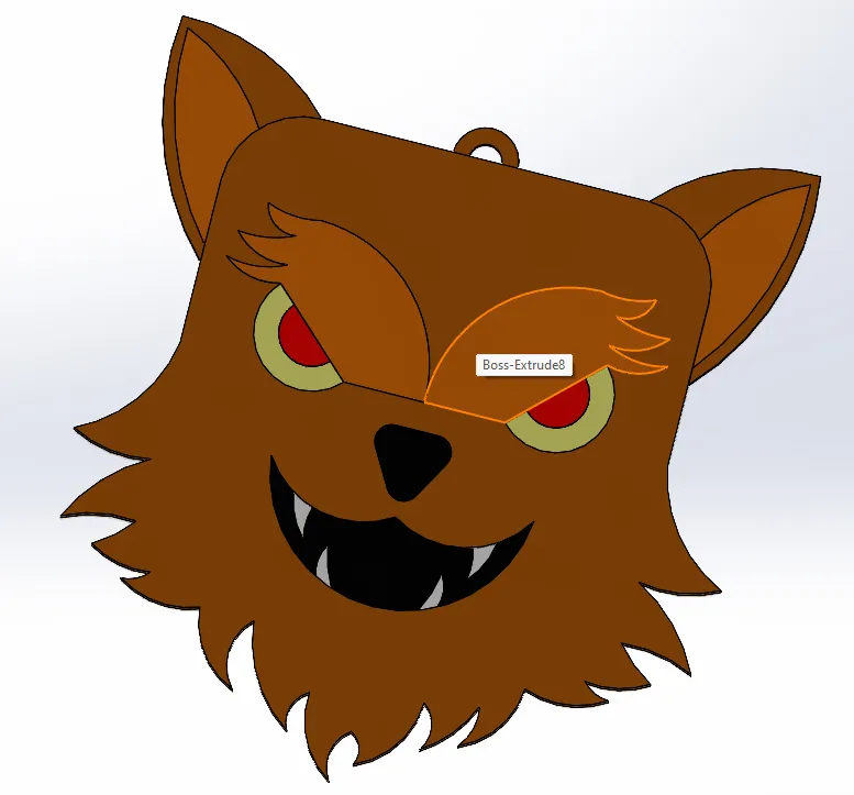 Werewolf keychain