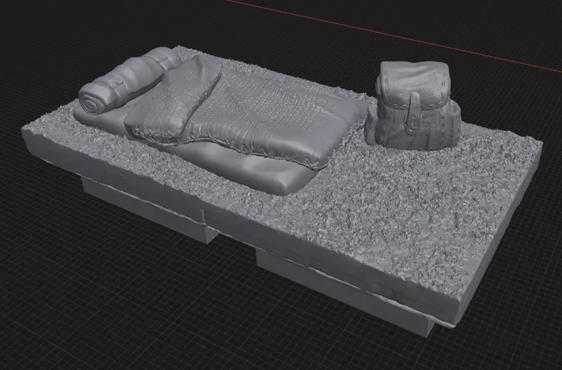 Sleeping Roll - Dirt Grass Terrain - DungeonBlocks
