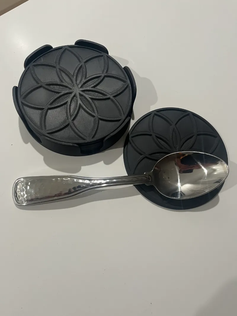 6Pcs Coaster Set With Holder