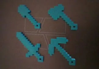 minecraft我的世界钻石剑,稿,斧,铲