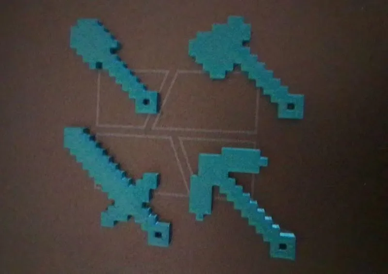 minecraft我的世界钻石剑，稿，斧，铲