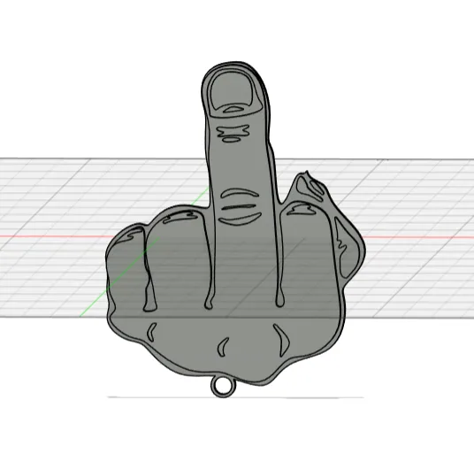 Middle Finger Keychain