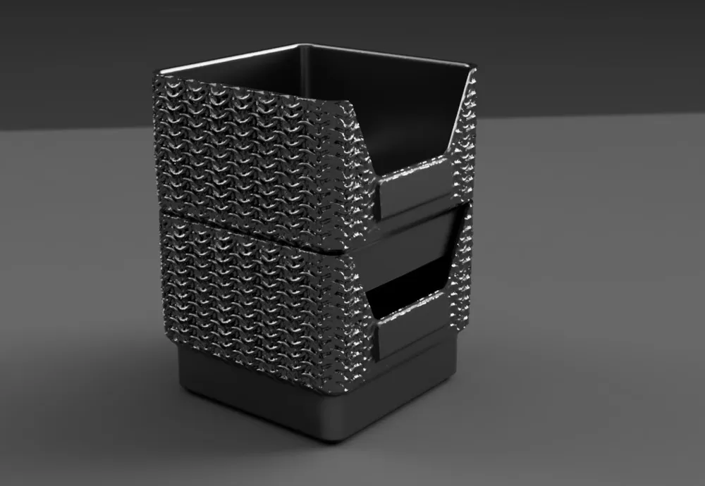 Stackable organizer boxes with unique textures by Gygabor007 - MakerWorld
