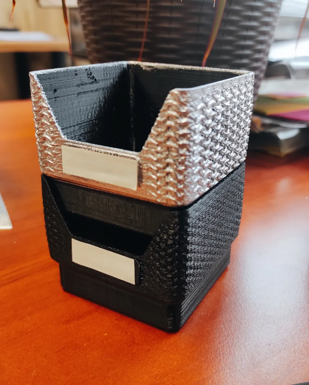 Unique Stackable Storage Box Stackable organizer boxes with unique textures by Gygabor007 - MakerWorld