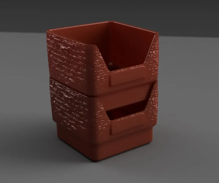Unique Stackable Storage Box Stackable organizer boxes with unique textures by Gygabor007 - MakerWorld