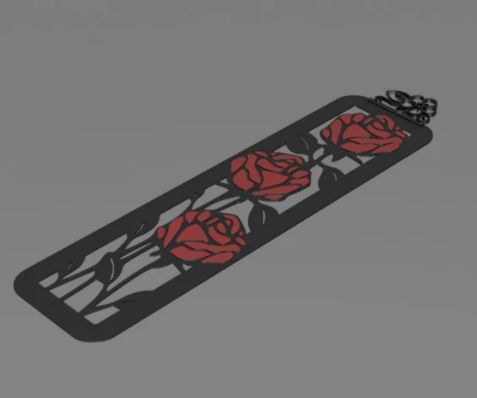 Dual Color Bookmark with Voronoi Roses by Gygabor007 MakerWorld ...