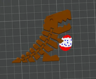 Rexi with easter egg