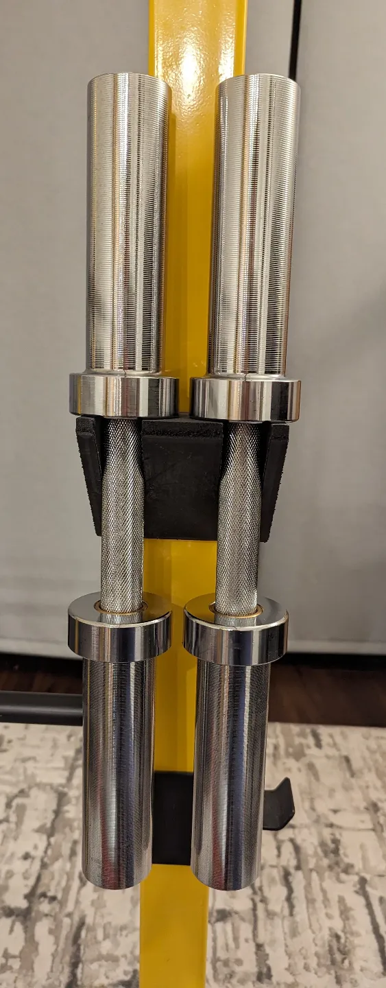 Adjustable Dumbell Holder for Power racks (2in, 2.35in, and 3in models included!)