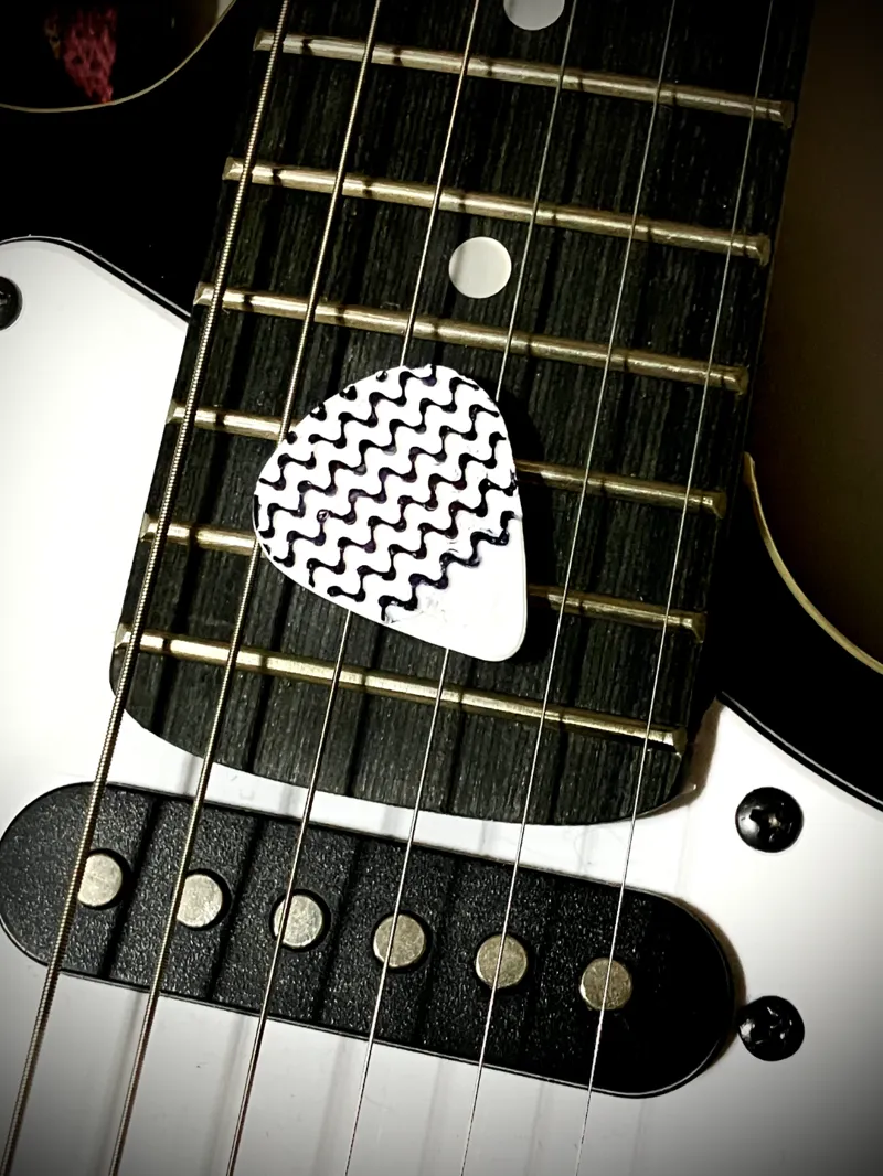 textured guitar pick
