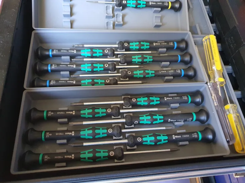 Gridfinity Wera Kraftfrom holder (Holds 6 screwdrivers) 2x4x3