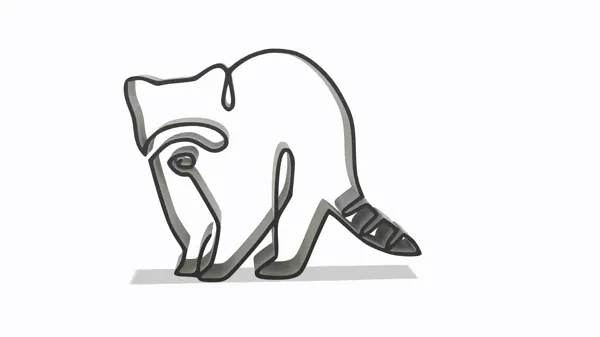 Figurine décorative raton laveur
