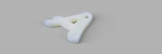Letter A Keychain