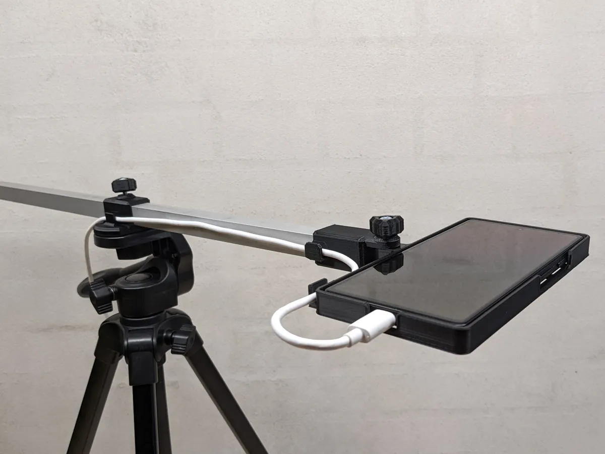 Support de table pour smartphone — filmage en plongée