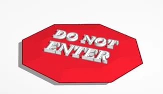 Do not enter sign